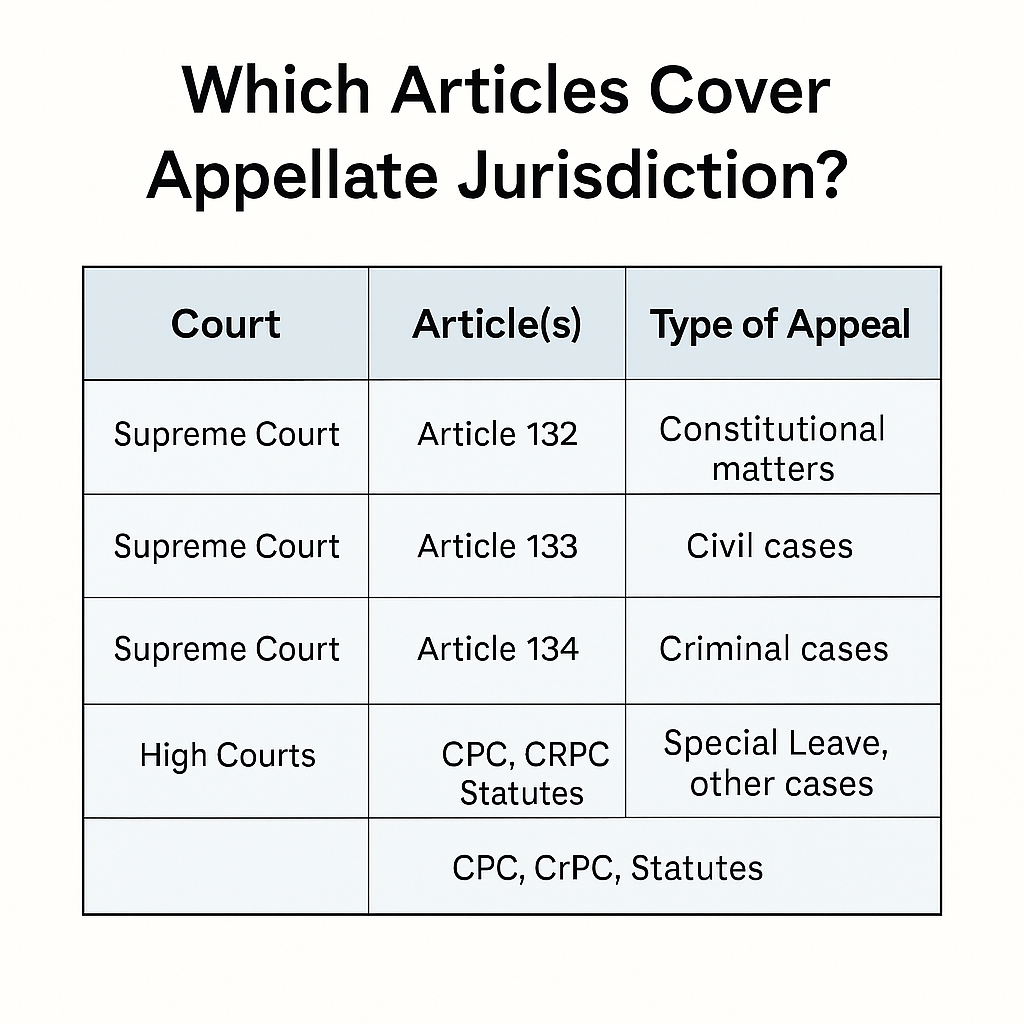 articles covering appellated jurisdiction